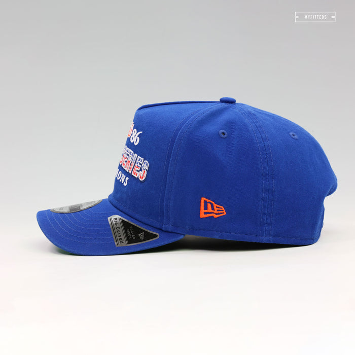 NEW YORK METS 1986 WORLD SERIES CHAMPIONS HISTORIC 9FIFTY NEW ERA A-FRAME SNAPBACK HAT