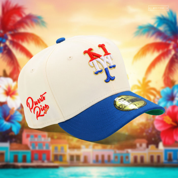 NEW YORK METS X PUERTO RICO LA ISLA DEL ENCANTO OFF WHITE NEW ERA FITTED CAP