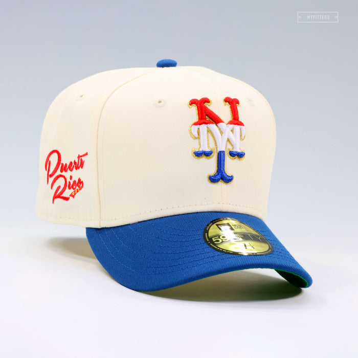NEW YORK METS X PUERTO RICO LA ISLA DEL ENCANTO OFF WHITE NEW ERA FITTED CAP