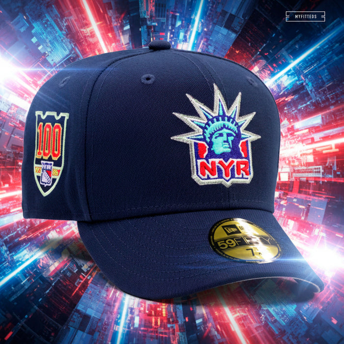 NEW YORK RANGERS 100TH ANNIVERSARY NEW YORK CITY NIGHT LIGHTS NEW ERA FITTED CAP