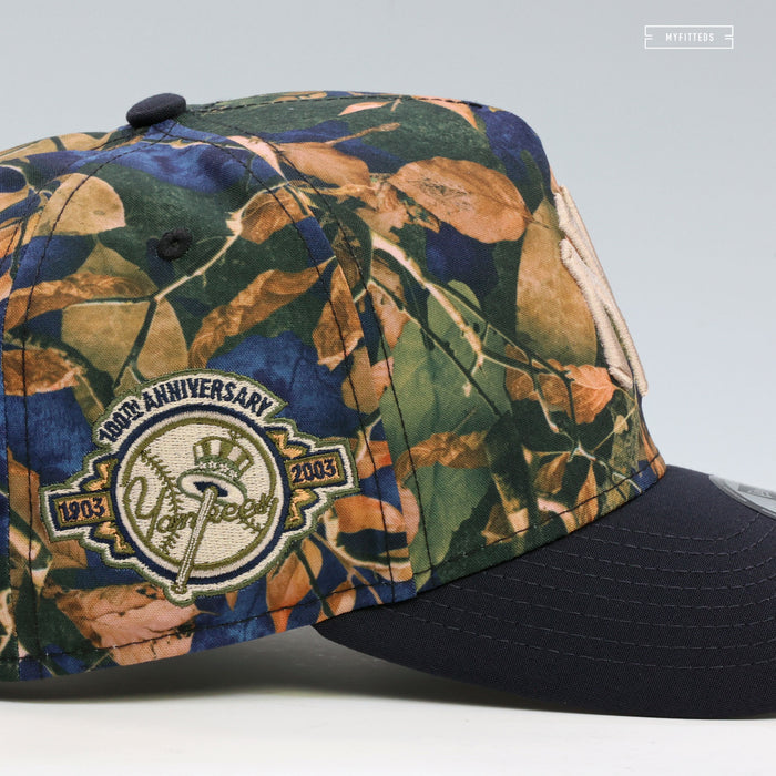 NEW YORK YANKEES 100TH ANNIVERSARY LEAF CAMO 9FIFTY A-FRAME NEW ERA SNAPBACK HAT