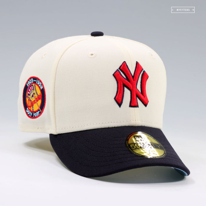 NEW YORK YANKEES 1903-1952 50TH YEAR SKY'S THE LIMIT BY ALLHAILC32 NEW ERA FITTED CAP
