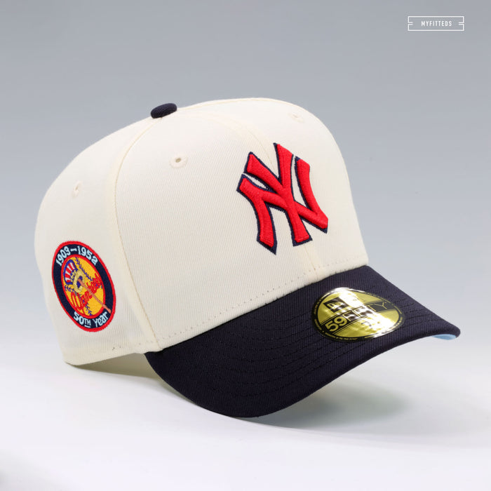 NEW YORK YANKEES 1903-1952 50TH YEAR SKY'S THE LIMIT BY ALLHAILC32 NEW ERA FITTED CAP