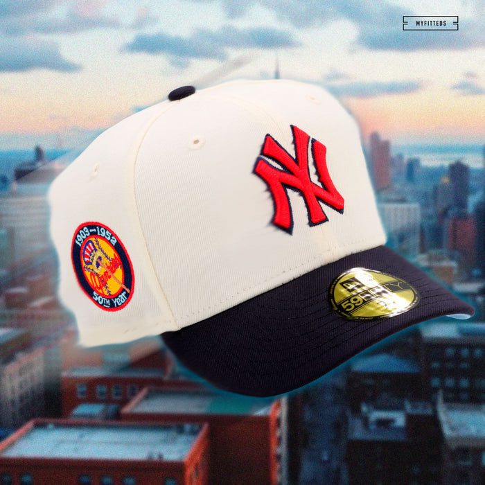 NEW YORK YANKEES 1903-1952 50TH YEAR SKY'S THE LIMIT BY ALLHAILC32 NEW ERA FITTED CAP