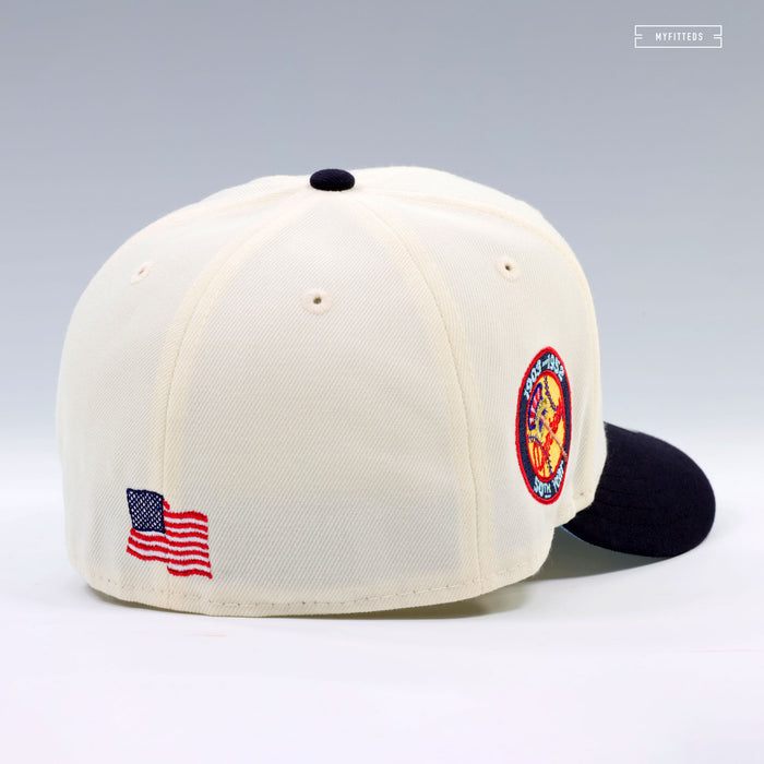 NEW YORK YANKEES 1903-1952 50TH YEAR SKY'S THE LIMIT BY ALLHAILC32 NEW ERA FITTED CAP