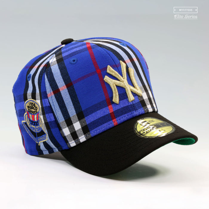 NEW YORK YANKEES 1956 WORLD SERIES "BURBERRY BLUE CHECK INSPIRED" ELITE SERIES NEW ERA HAT