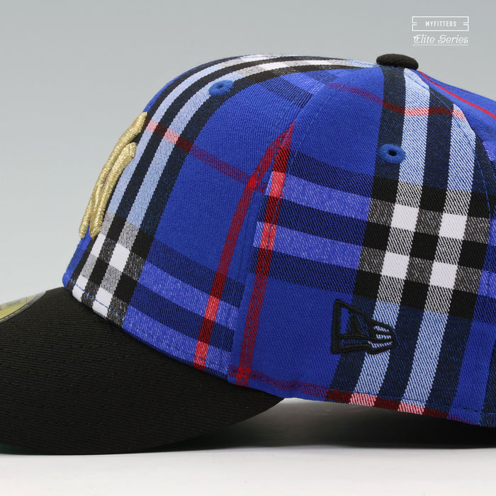 NEW YORK YANKEES 1956 WORLD SERIES "BURBERRY BLUE CHECK INSPIRED" ELITE SERIES NEW ERA HAT