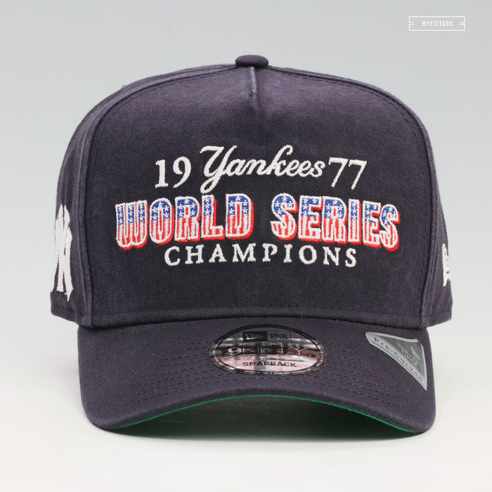 NEW YORK YANKEES 1977 WORLD SERIES CHAMPIONS HISTORIC 9FIFTY NEW ERA A-FRAME SNAPBACK HAT