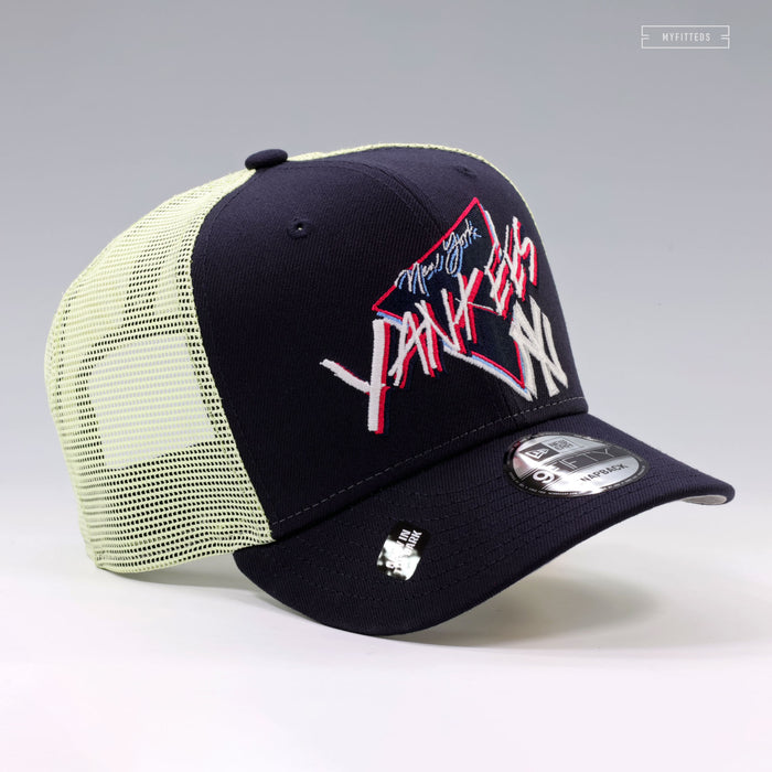 NEW YORK YANKEES 1990'S GLOW IN THE DARK NEW ERA 9FIFTY TRUCKER MESH SNAPBACK