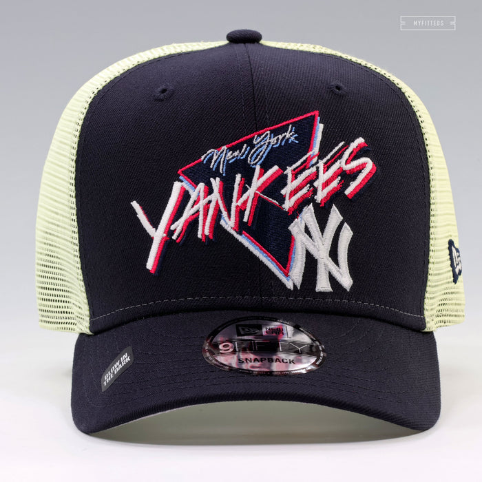 NEW YORK YANKEES 1990'S GLOW IN THE DARK NEW ERA 9FIFTY TRUCKER MESH SNAPBACK