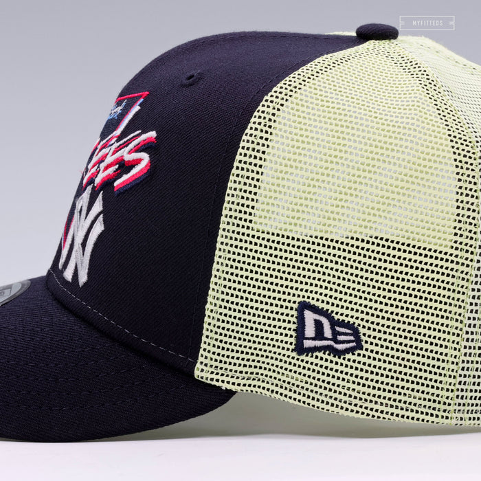 NEW YORK YANKEES 1990'S GLOW IN THE DARK NEW ERA 9FIFTY TRUCKER MESH SNAPBACK