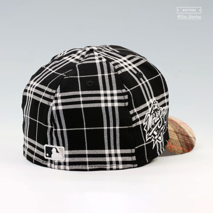 NEW YORK YANKEES 1998 WORLD SERIES "BLACK BURBERRY CHECK INSPIRED" ELITE SERIES NEW ERA HAT