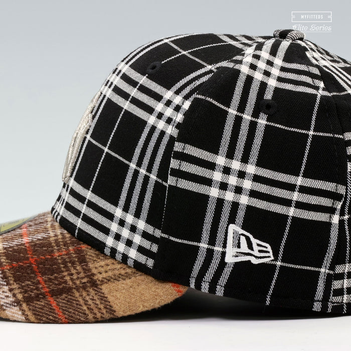 NEW YORK YANKEES 1998 WORLD SERIES "BLACK BURBERRY CHECK INSPIRED" ELITE SERIES NEW ERA HAT