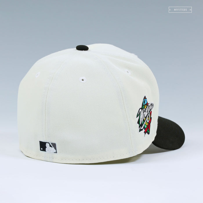 NEW YORK YANKEES 1998 WORLD SERIES MR. NONSENSE OFF WHITE NEW ERA FITTED CAP