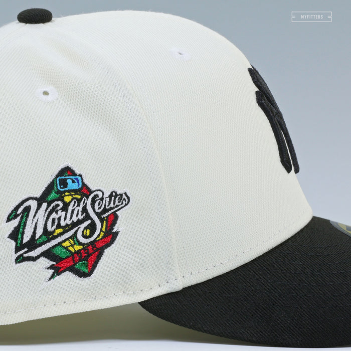 NEW YORK YANKEES 1998 WORLD SERIES MR. NONSENSE OFF WHITE NEW ERA FITTED CAP
