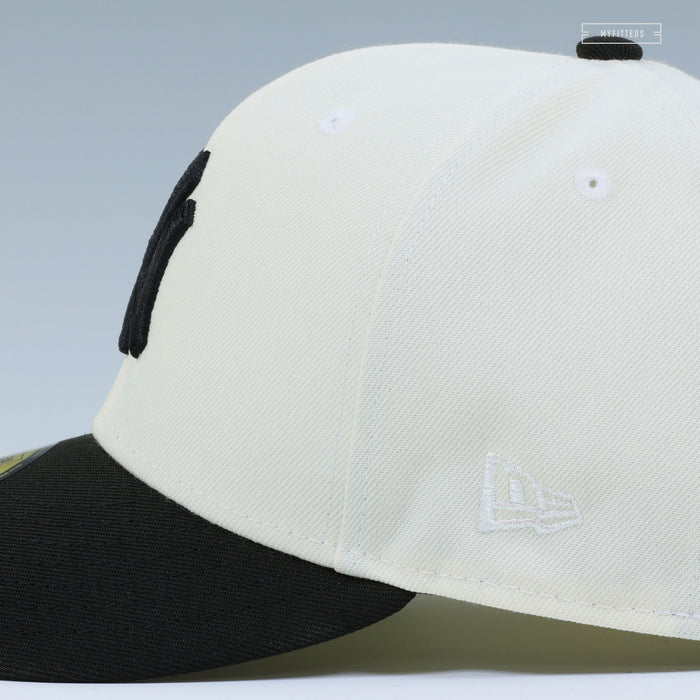 NEW YORK YANKEES 1998 WORLD SERIES MR. NONSENSE OFF WHITE NEW ERA FITTED CAP