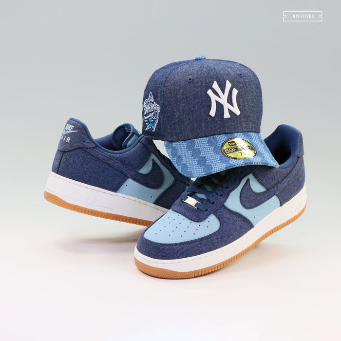 NEW YORK YANKEES 1998 WORLD SERIES WOVEN WASHI SASHIKO DENIM ELITE SERIES NEW ERA FITTED CAP
