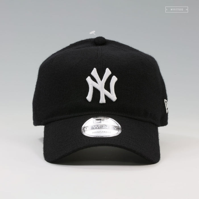 NEW YORK YANKEES MERINO WOOL KNITTED 9TWENTY UNSTRUCTURED NEW ERA STRAPBACK HAT