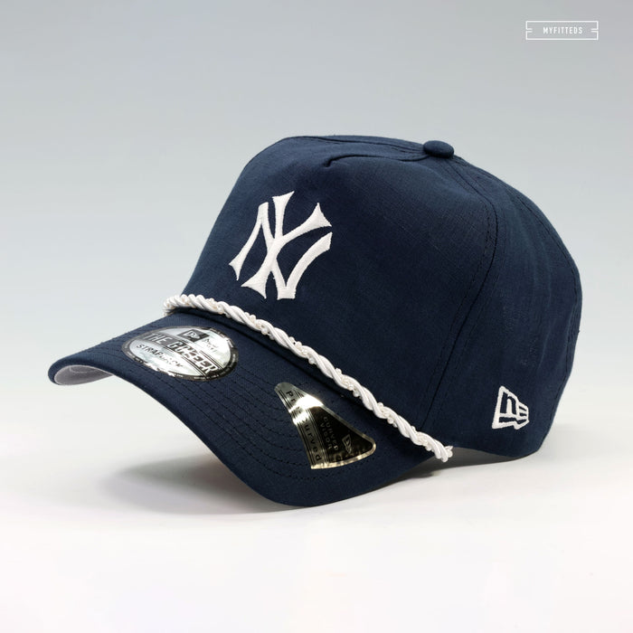NEW YORK YANKEES PEARL ROPE THE GOLFER NEW ERA STRAPBACK HAT