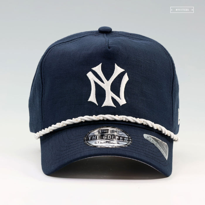 NEW YORK YANKEES PEARL ROPE THE GOLFER NEW ERA STRAPBACK HAT