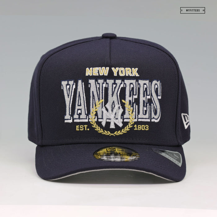 NEW YORK YANKEES THE LAUREL MIDNIGHT NAVY 9FIFTY A-FRAME NEW ERA SNAPBACK HAT