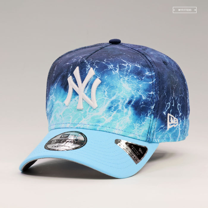 NEW YORK YANKEES WAY OF THE WATER OCEAN SERIES 9FIFTY A-FRAME NEW ERA SNAPBACK HAT