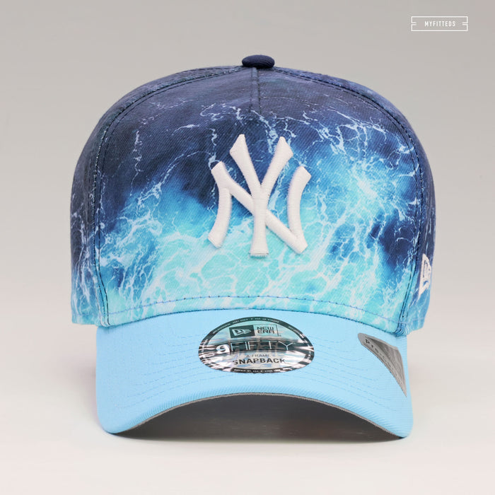 NEW YORK YANKEES WAY OF THE WATER OCEAN SERIES 9FIFTY A-FRAME NEW ERA SNAPBACK HAT