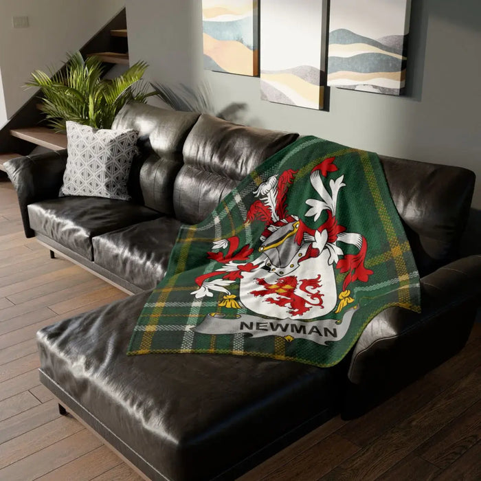 Personalized Family Crest Blanket Newman Throw Blanket