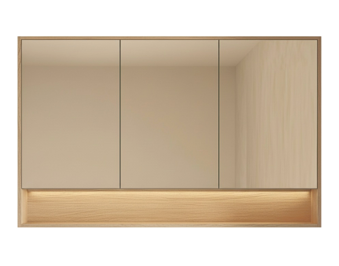 Oak Grace Shaving Cabinet – Oak Finish 600–1480mm
