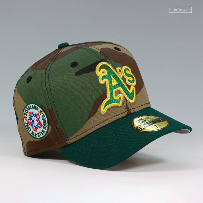 OAKLAND ATHLETICS 1987 MLB ALL-STAR GAME WOODLAND CAMO GRADATED NEW ERA FITTED CAP