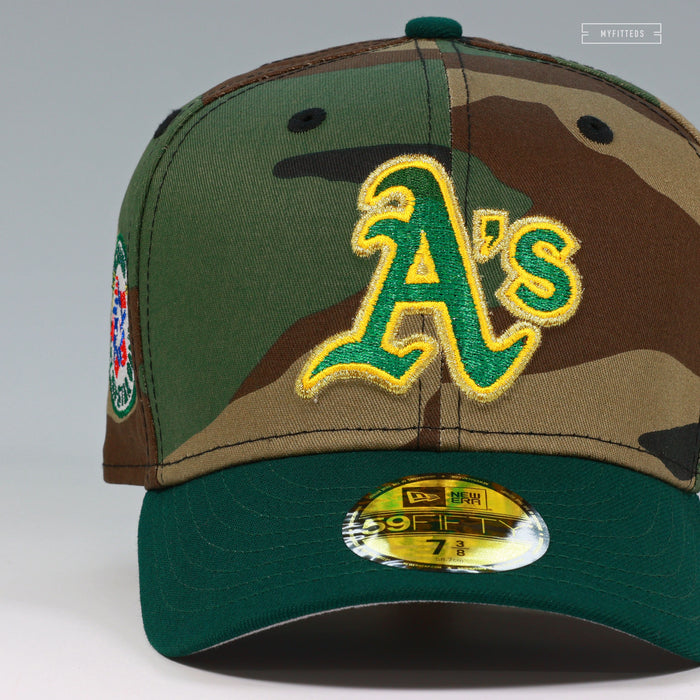 OAKLAND ATHLETICS 1987 MLB ALL-STAR GAME WOODLAND CAMO GRADATED NEW ERA FITTED CAP