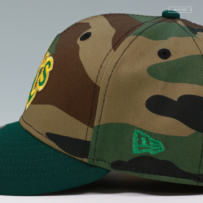 OAKLAND ATHLETICS 1987 MLB ALL-STAR GAME WOODLAND CAMO GRADATED NEW ERA FITTED CAP