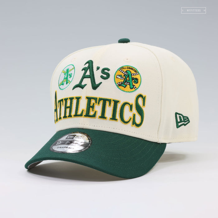 OAKLAND ATHLETICS A'S TEAM ARCHIVE OFF WHITE NEW ERA 9FIFTY SNAPBACK HAT