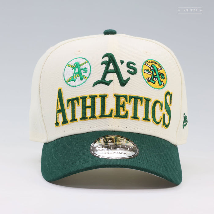 OAKLAND ATHLETICS A'S TEAM ARCHIVE OFF WHITE NEW ERA 9FIFTY SNAPBACK HAT