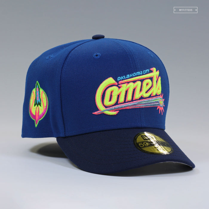 OKLAHOMA CITY COMETS INTERGALACTIC AND COSMIC HEAT MAP NEW ERA FITTED CAP
