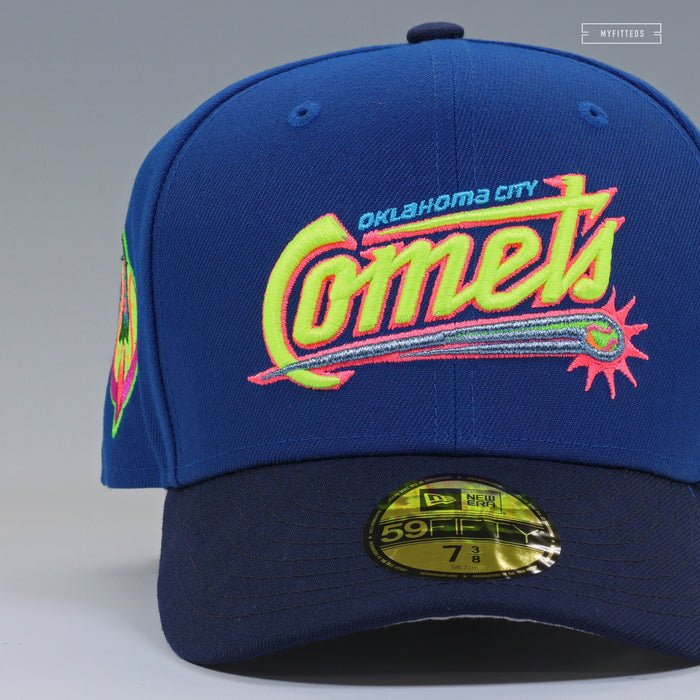 OKLAHOMA CITY COMETS INTERGALACTIC AND COSMIC HEAT MAP NEW ERA FITTED CAP