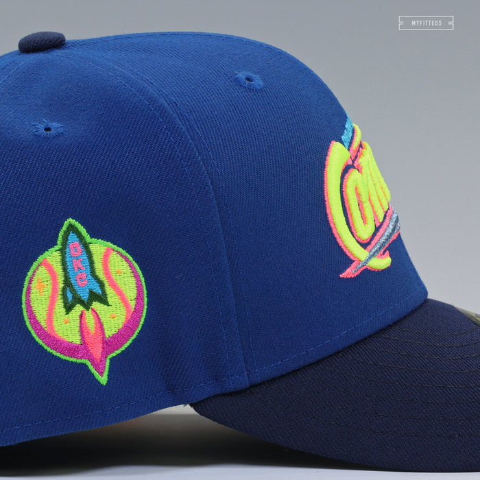 OKLAHOMA CITY COMETS INTERGALACTIC AND COSMIC HEAT MAP NEW ERA FITTED CAP