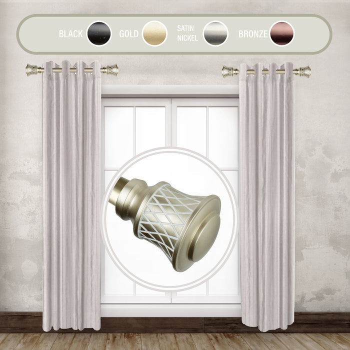 Olympia 1" Side Curtain Rod (Set of 2)