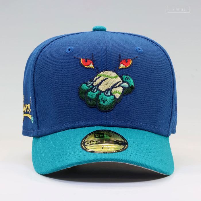 OTTAWA LYNX MILB SEASHORE SLATE CALYPSO GREEN NEW ERA FITTED CAP