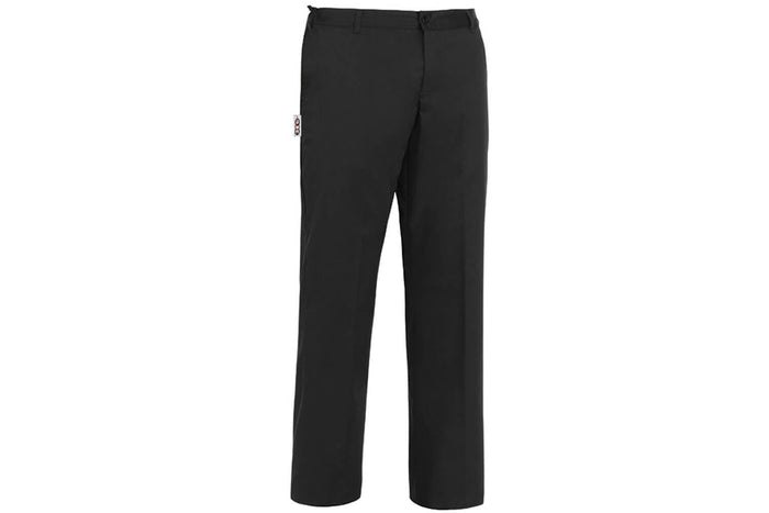 Pantalon de cuisine unisexe Egochef Evo noir polyester et coton