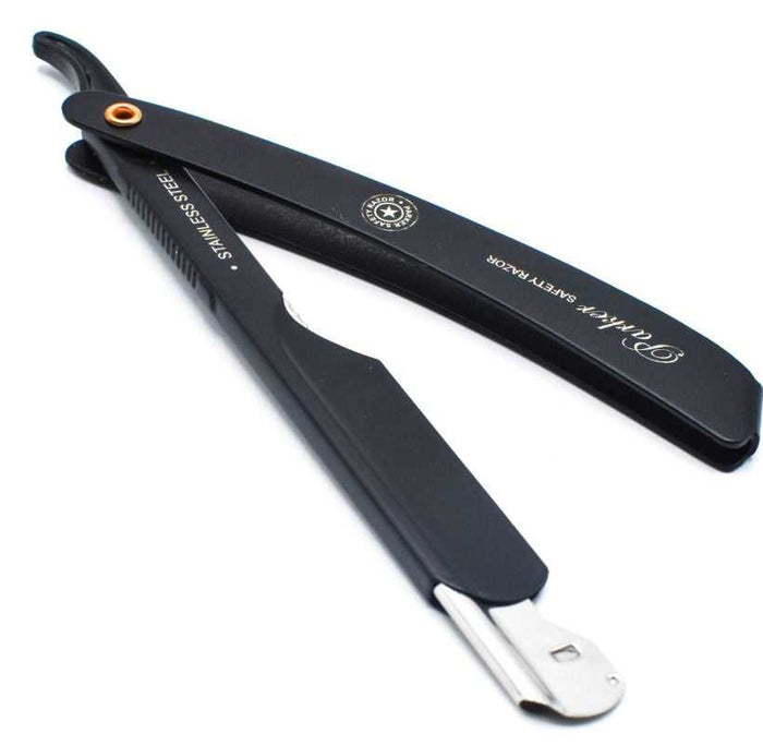 Parker black safety razor with stainless steel blade holder