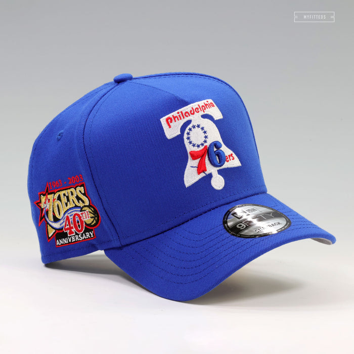 PHILADELPHIA 76ERS 1963-2003 40TH ANNIVERSARY 9FIFTY A-FRAME NEW ERA SNAPBACK HAT