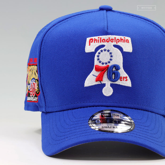 PHILADELPHIA 76ERS 1963-2003 40TH ANNIVERSARY 9FIFTY A-FRAME NEW ERA SNAPBACK HAT