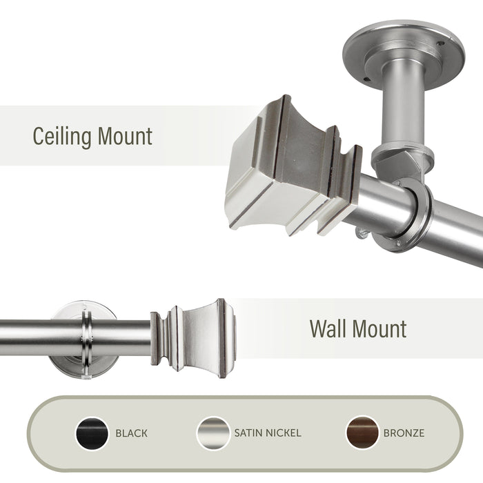 Pineda 1" Ceiling Curtain Rod/ Room Divider