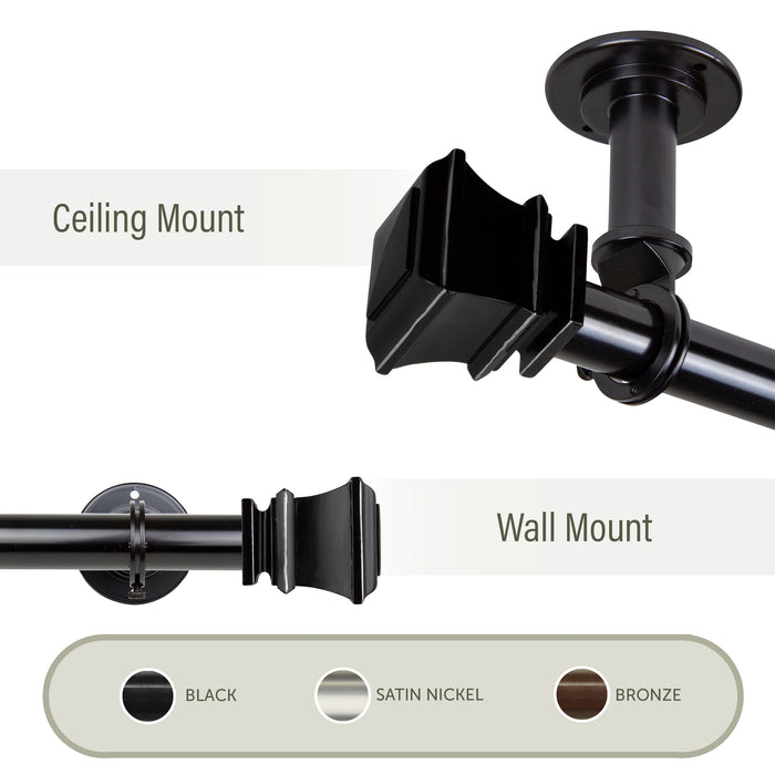 Pineda 1" Ceiling Curtain Rod/ Room Divider