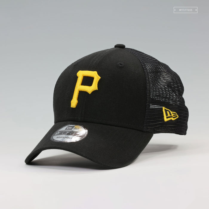 PITTSBURGH PIRATES PRIMARY NEW ERA 9FORTY ADJUSTABLE TRUCKER MESH DAD HAT