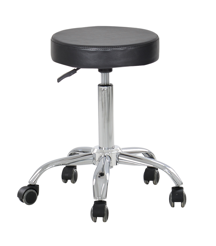 Prestige Chrome Stool | Black | White
