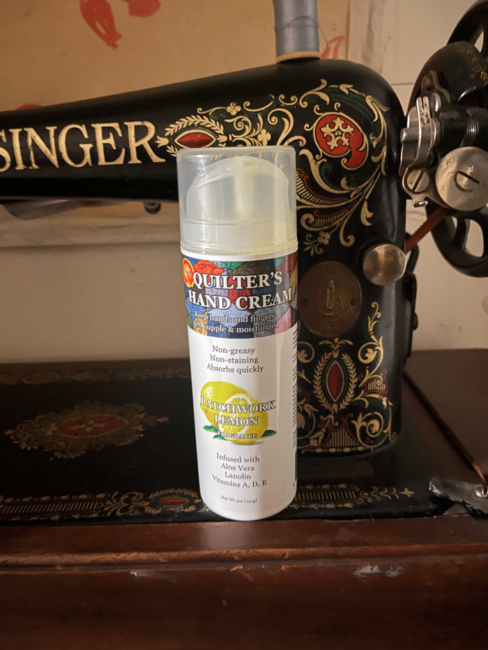 Quilter’s Hand Cream Patchwork Lemon Bernina Jeff Sewing Machine Tools Supplies Accessories