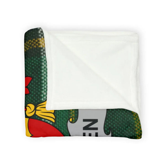 Cozy Graphic Design Green and Red Blanket