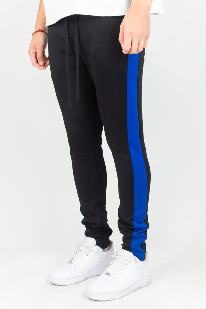 REBEL MIND TRACK PANTS - 100-401 - BLACK/ROYAL